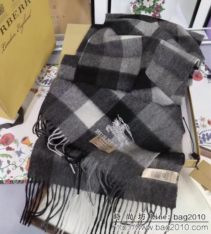 BURBERRY巴寶莉 2018官網最新款 情侶款 格紋羊絨圍巾 LLWJ6934